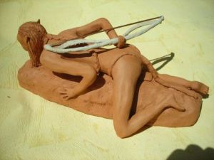 Sculpture de Jean Francois Guilard: Na'vi en chasse