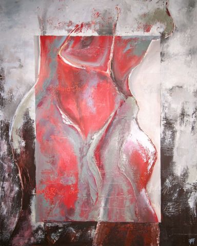 femme impudique - Peinture - FABRICE FLAMAND