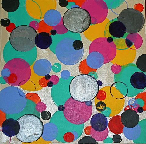 bulles - Peinture - Joelle  Mahaut