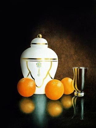 Still life aux oranges - Peinture - Youcef GHAZI