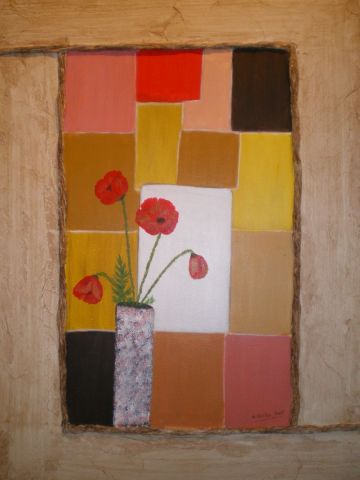 L'artiste REITER Nicole - vase aux coquelicots