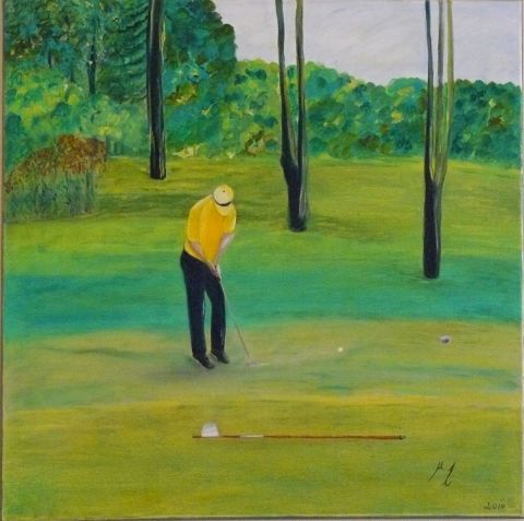 Golf : PAR3 - Peinture - Muriel Leveque