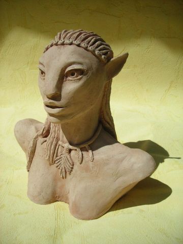 Buste na'vi (promo) - Sculpture - Jean Francois Guilard