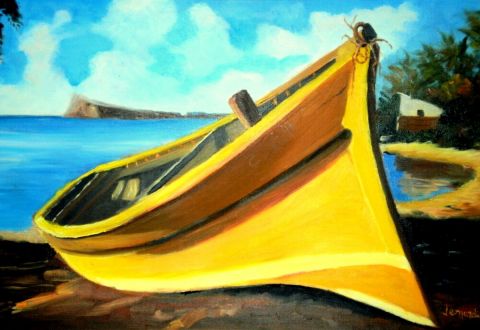La barque mauritienne  - Peinture - emilie leonardi