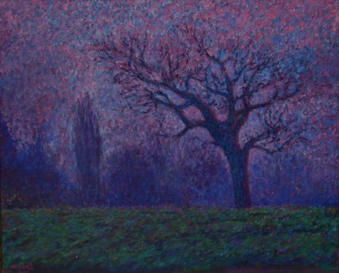 Brouillard, Soleil Levant - Peinture - Jean-Francois DEAT