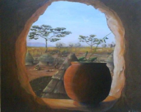 Fenêtre africaine - Peinture - MYLENE