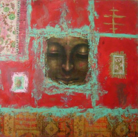 bouddha - Peinture - corinne haquin