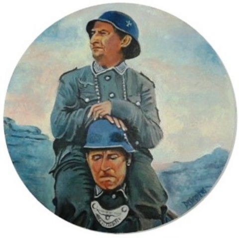 Bourvil & de Funès - Peinture - DESNOYERS Bourvil & de Funès - Peinture - DESNOYERS