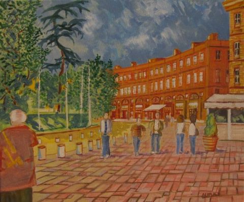 place wilson toulouse - Peinture - olivier laplace place wilson toulouse - Peinture - olivier laplace