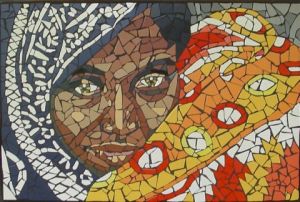 Mosaique de Sylvie Cleyrergue: Oasienne