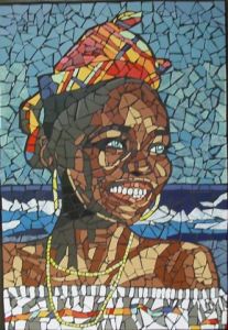Mosaique de Sylvie Cleyrergue: Guadeloupéenne