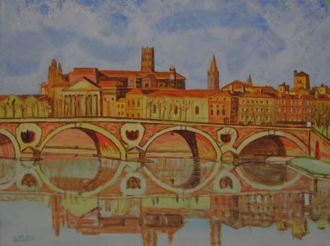 paysage toulouse : le pont neuf - Peinture - olivier laplace paysage toulouse : le pont neuf - Peinture - olivier laplace