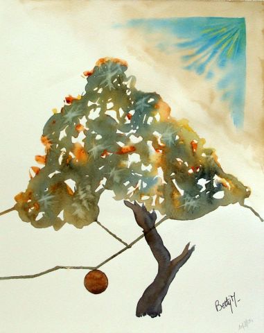 L'artiste BETTY-M peintre - arbre à boule