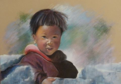 L'enfant du froid - Peinture - ROBERT Pascale