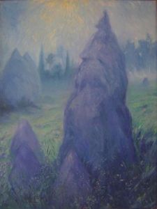 Peinture de waheb khaled khodja: le grand conne sous le brouillard