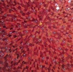 Mosaique de christe: soleil rouge