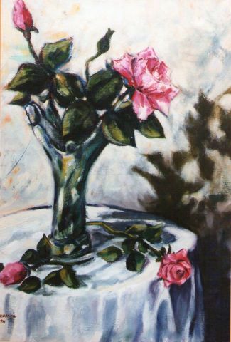 les roses  - Peinture - waheb khaled khodja