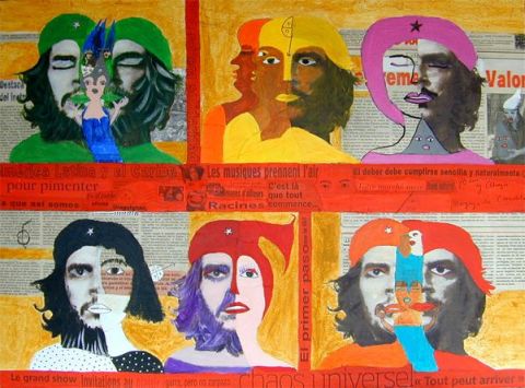 Che Guevara mito y realidad - Peinture - Aconcha