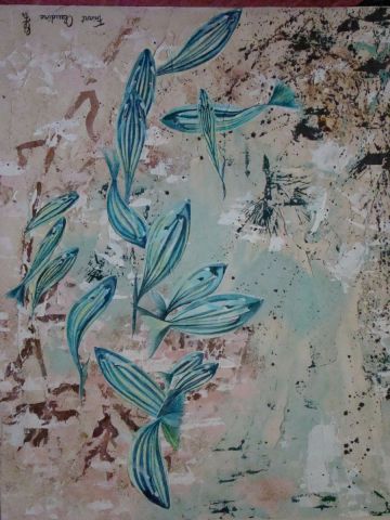 Turquoise - Peinture - Claudine Friant