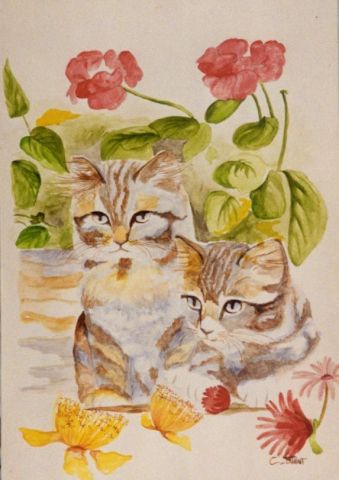 L'artiste Claudine Friant - Chatons