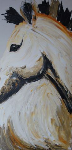 cheval blanc - Peinture - aiweee