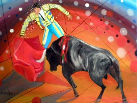 L'ARENE ET LE ROI - Peinture - ALAIN FAURE L'ARENE ET LE ROI - Peinture - ALAIN FAURE