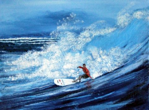 L'artiste Parraud - Surf à St Leu à  la Réunion
