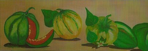 Les Melons - Peinture - emilie leonardi