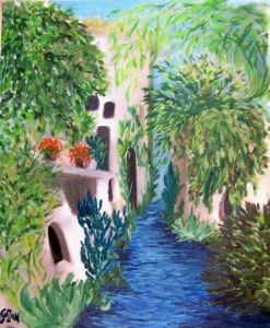 Peinture de JACQUELINE SARAH UZAN: ma rivière