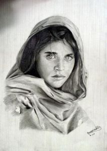 Dessin de bilo: La jeune Afghane