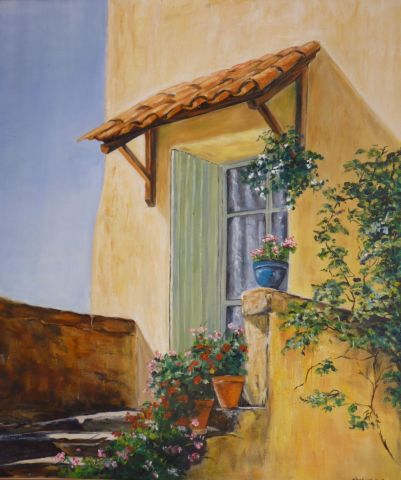 L'entrée - Peinture - janine chetivet L'entrée - Peinture - janine chetivet