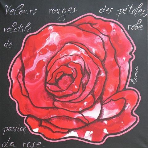 La rose - Peinture - ANNICK BRIGEL