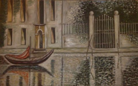 L'artiste claude quesnot - Un coin de Venise