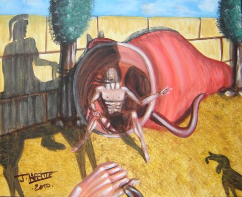 Diogène et Alexandre le Grand - Peinture - LAFFITTE Jacky Diogène et Alexandre le Grand - Peinture - LAFFITTE Jacky