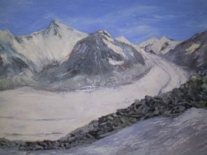 Voir cette oeuvre de MARYSE WENGER: glacier de la Leitch  Suisse