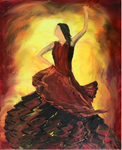 Flamenco 4 - Peinture - Sam
