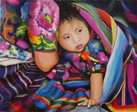 Petite Guatémaltèque - Peinture - Catherine MADELINE