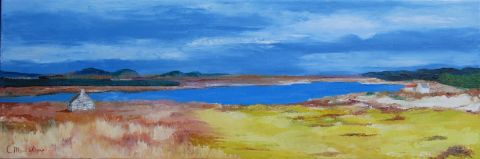 Lac en Ecosse - Peinture - Catherine MADELINE