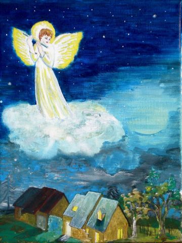 L'ange gardien - Peinture - Nataliya