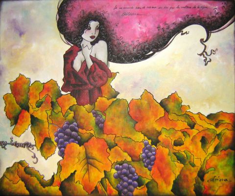 Un après-midi dans les vignes - Peinture - Ah Tatieva 