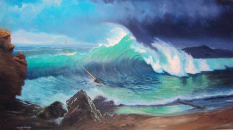 L'artiste waheb khaled khodja - dans les vagues
