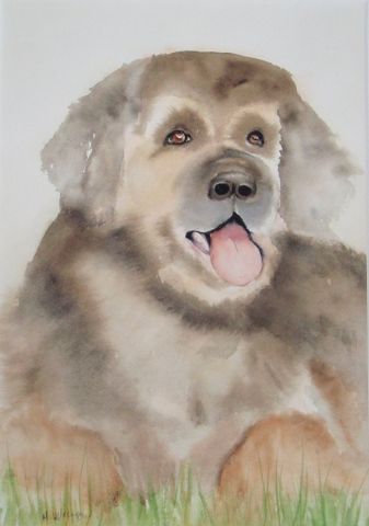 le chien - Peinture - MARYSE WENGER
