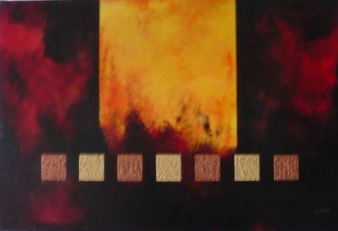 Incendie - Peinture - annick serre