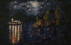 Voir cette oeuvre de Virginie Hery: Bateau de nuit