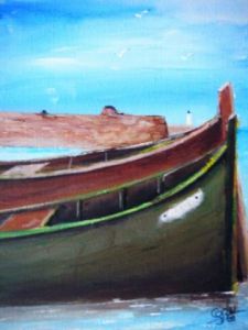 Voir cette oeuvre de stephane brandeho: barques au mouillage