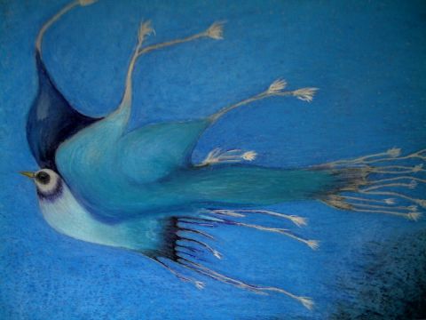 Oiseau mythique - Peinture - Jean-Marie Luffin