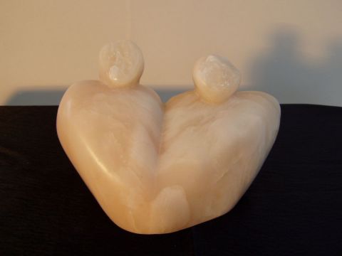 Coeur à deux - Sculpture - caroline sudre