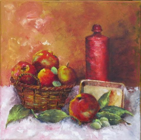 L'artiste Annie LEFEBVRE - Pannier aux pommes