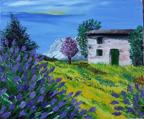 Cabanon en Provence - Peinture - Sam