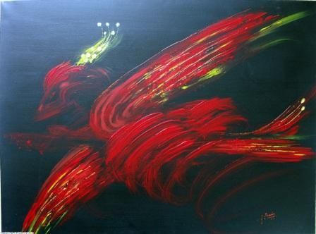 L'artiste jose soria - Oiseau de feu